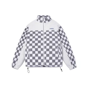Guuka Velvet Jackets Men Gray Plaid
