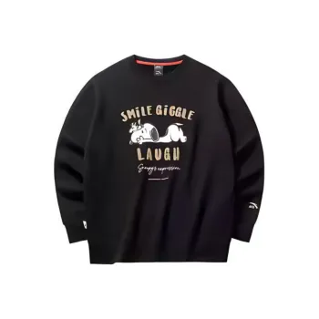 CHAOJIANTA x SNOOPY Sweatshirt Unisex Basic Black
