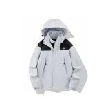 Gray White (Thickened and Fleece-Lined)