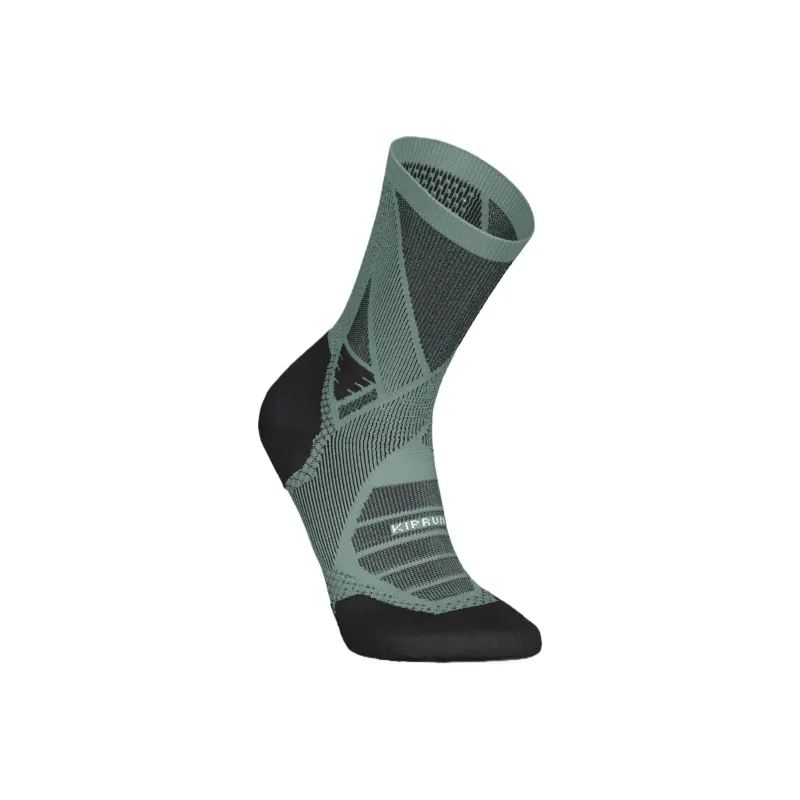 DECATHLON KIPRUN Strap Run900 Running Socks Unisex 1 Pack Cyan Jade/Smoked Black/Smoky Black-1