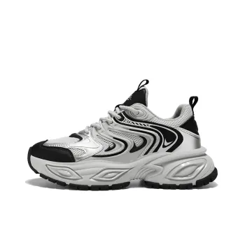 BANGNEY Vintage Mecha Shoes, Lightweight Height Increasing Support Breathable Low Top Chunky Sneakers Unisex