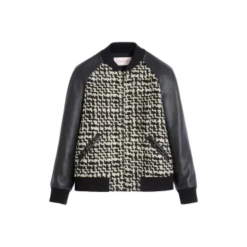 Valentino Chez Valentino Zip Up Bomber Jacket