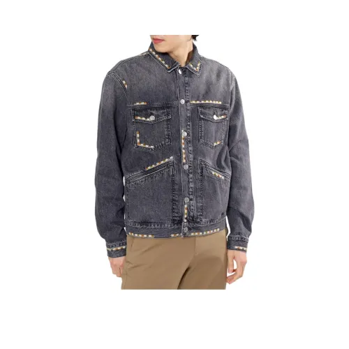 Mens Jordan Low Top Shoes Denim Jacket Men's Blue