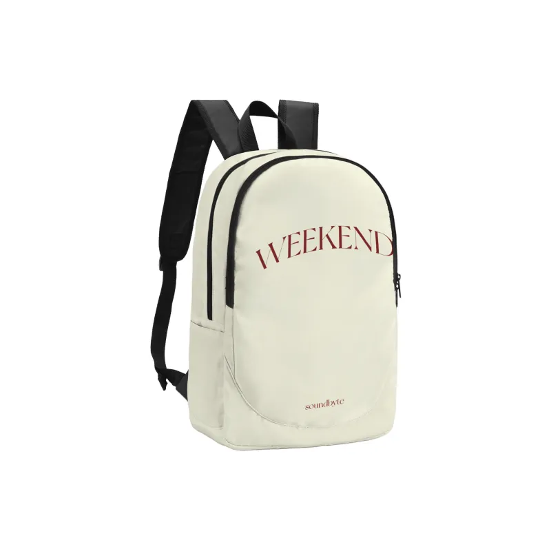 ONRF SOUNDBYTE Collaboration Polyester Backpack Medium Size Unisex White-2