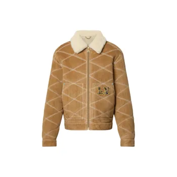 LOUIS VUITTON Embroidered Shearling Workwear Blouson