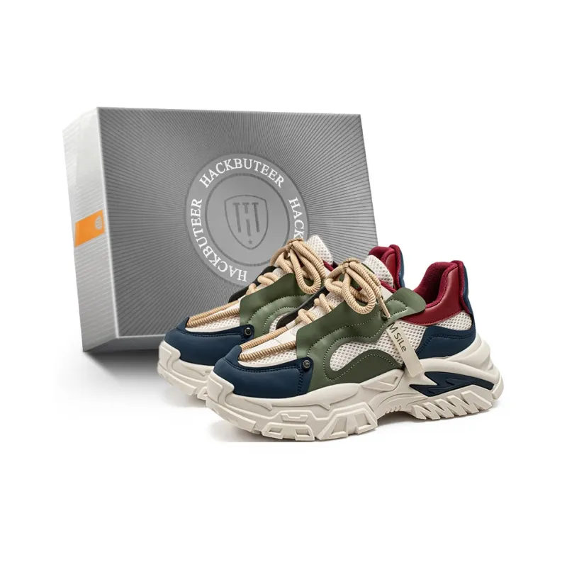 HACKBUTEER Low Top Chunky Sneakers Men's Box Included-6