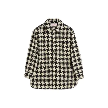 Valentino Pied de coque Wool Shirt Jacket