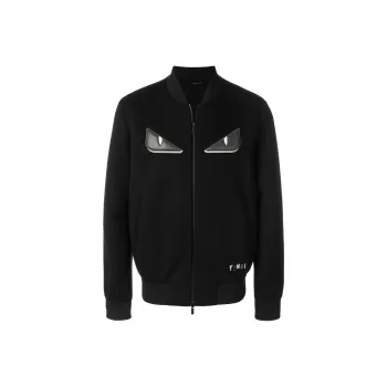FENDI SS22 Baseball Jacket Men's Black