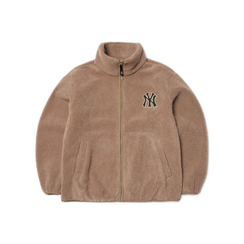 MLB New York Yankees Velvet Jackets Unisex Light Brown-0
