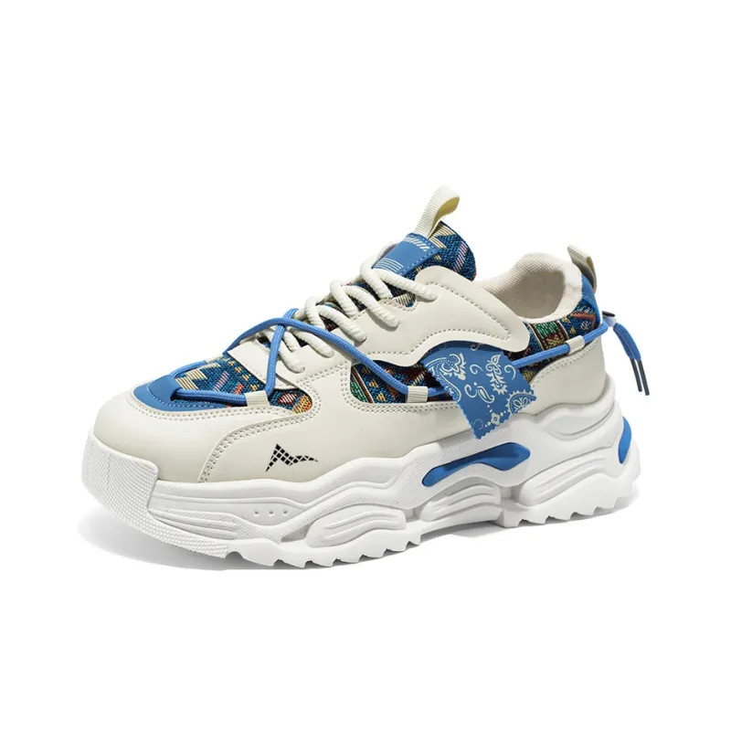 ATONGMU Cushioning, Slip Resistant, Abrasion Resistant, Height Increasing Low Top Chunky Sneakers Men's-1