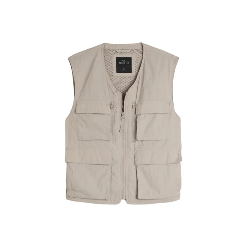 Hollister Vest Men's Brown Yellow-0