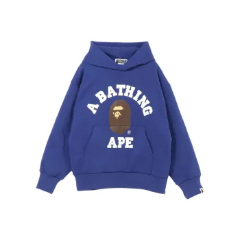 A BATHING APE College Puffy Relaxed Fit Pullover Hoodie