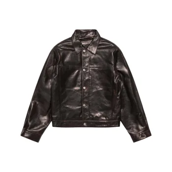 Stussy Trucker Leather Jacket