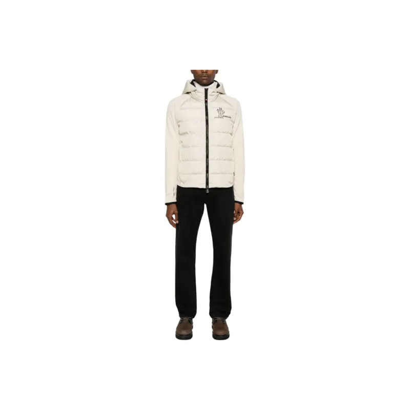 Moncler Grenoble Logo Printed Zip Up Straight Hem Jacket-3