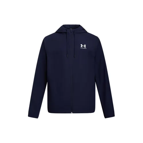 Under Armour Rival SS25 Jackets Coats Men's Navy Blue 410