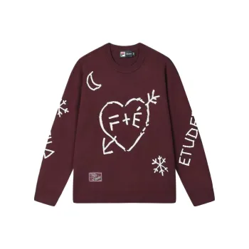 FILA SS25 Sweatshirt Unisex Song Wei Wang Burgundy