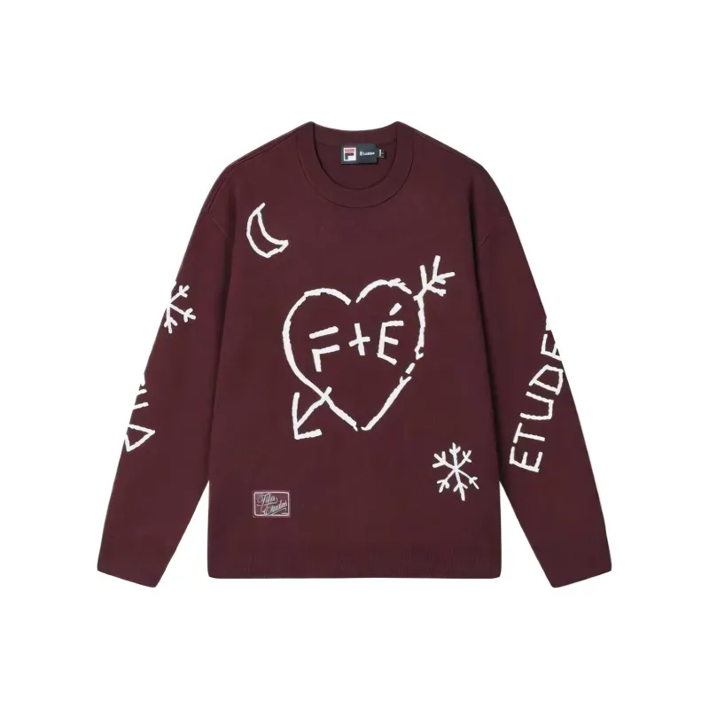 FILA x Études Sweatshirt Unisex Songwei Burgundy-0