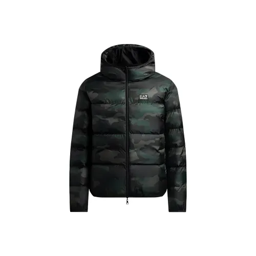 EMPORIO ARMANI EA7 FW22 Puffer Jacket Men's Black