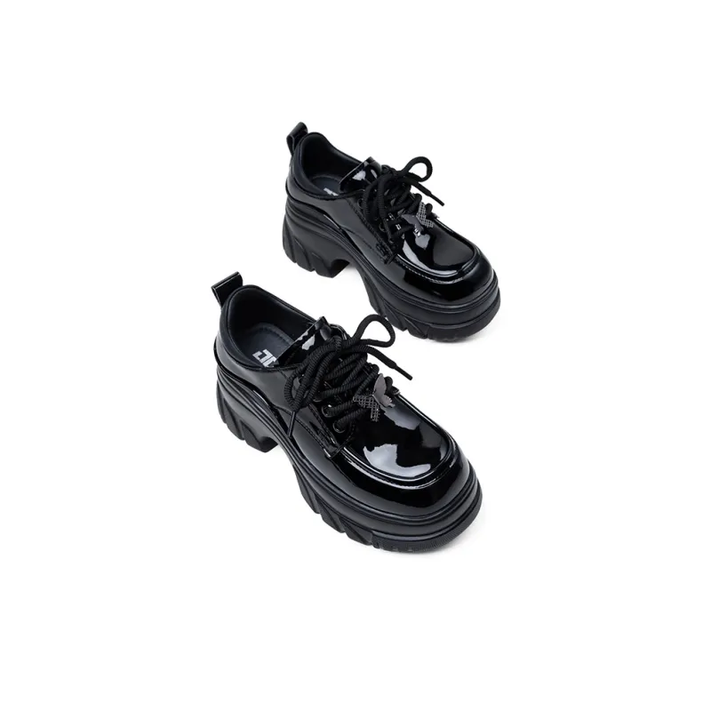 TOP GLORIA Chunky Heel High Heels Women's Black-2