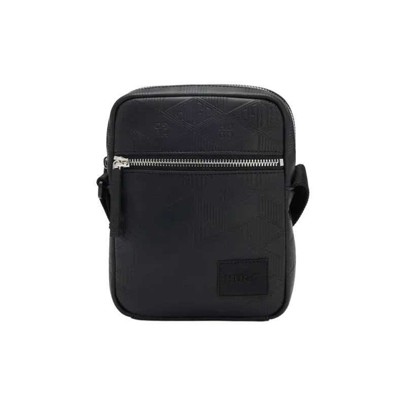 HUGO BOSS Polyurethane Crossbody Bag, Shoulder Bag Men's Black-0
