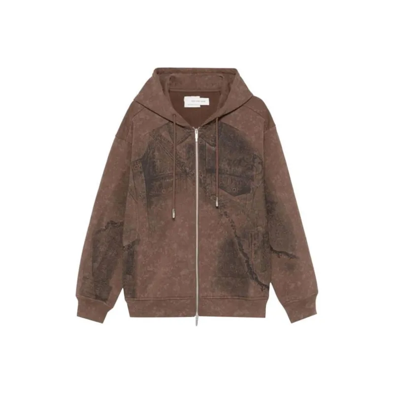 Feng Chen Wang Deconstruction Printed Hoodie-0