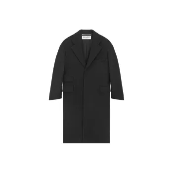 SAINT LAURENT Coats Men's Black