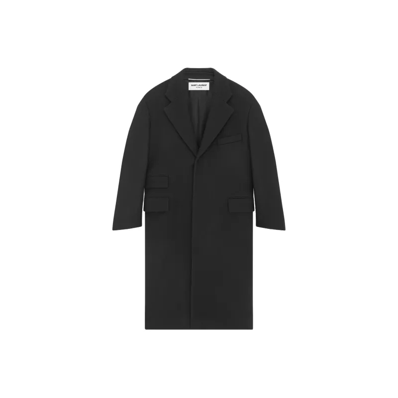 SAINT LAURENT Coats Men's Black-0