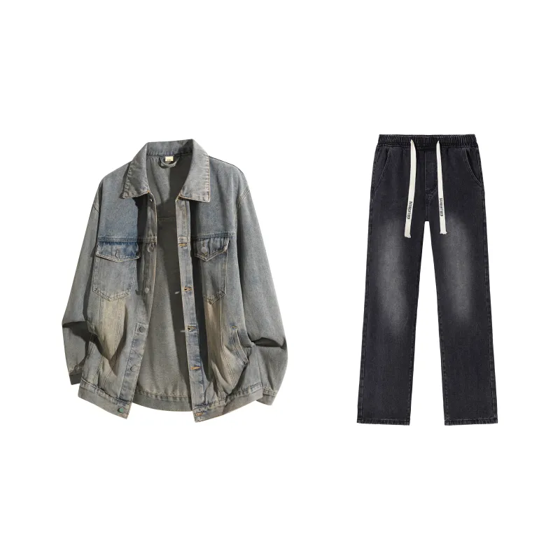 DANGERTIGER Denim Jacket Set Unisex-22