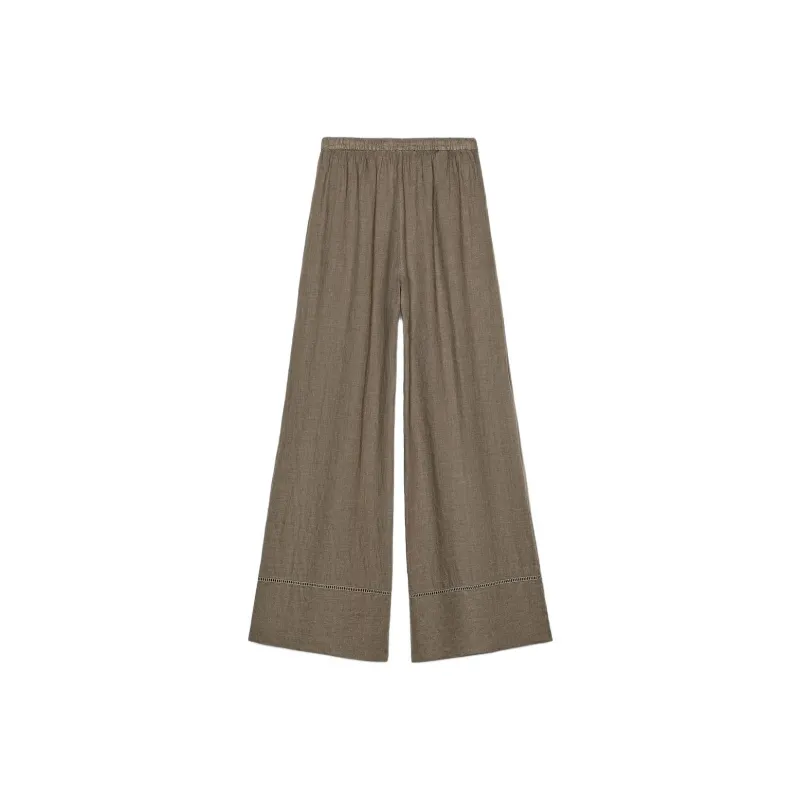 ZARA ZW Series Casual Pants Women's Brown/Dark Taupe-1