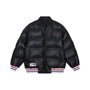 Pepsi PU Leather Windproof Patchwork Unisex