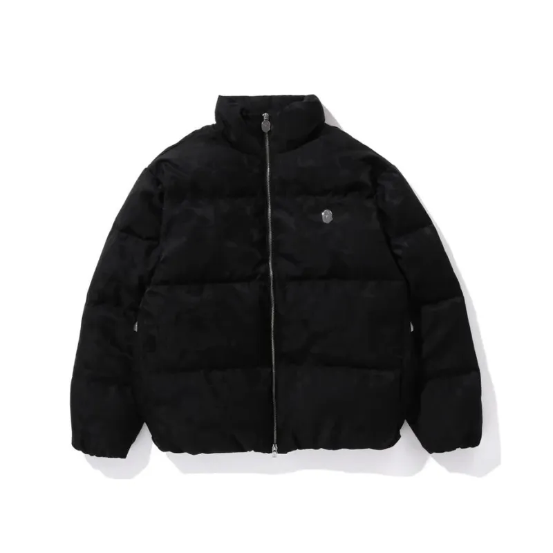 Bape Tonal Solid Camo Puffer Down Jacket-4
