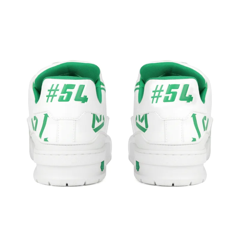LOUIS VUITTON Lv Trainer Sneakers 'White Green'-3