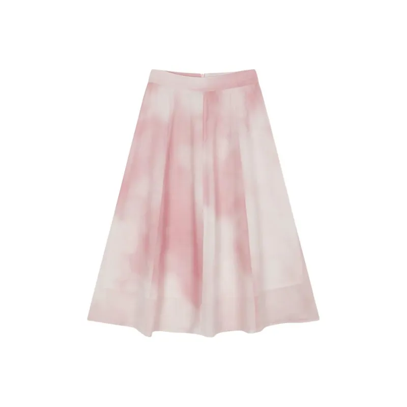 IHIMI Casual Long Skirt Women's Peachy Pink-2