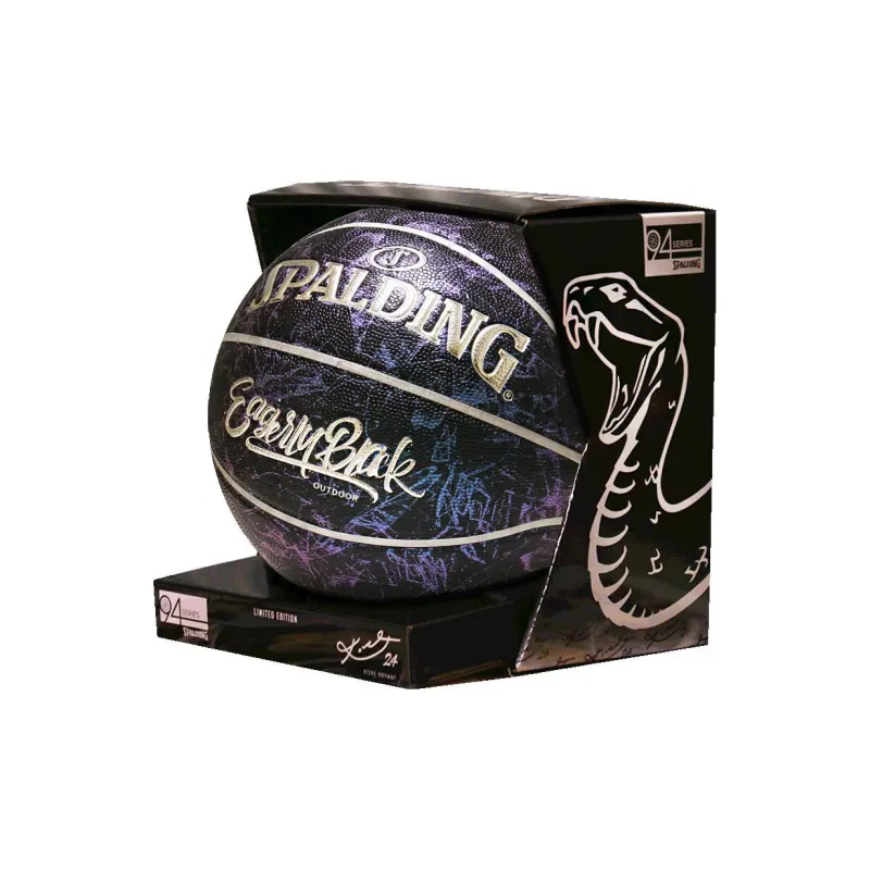 SPALDING PU Basketball Black Purple Size 7 Competition Unisex-5