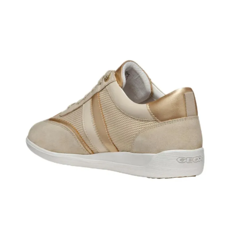 GEOX Myria Abrasion Resistant Low Top Casual Shoes Women's Gold-2