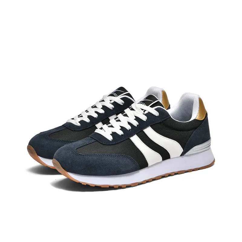 Binary Cushioning Abrasion Resistant Lightweight Breathable Slip Resistant Low Top Casual Shoes Men's Navy-2