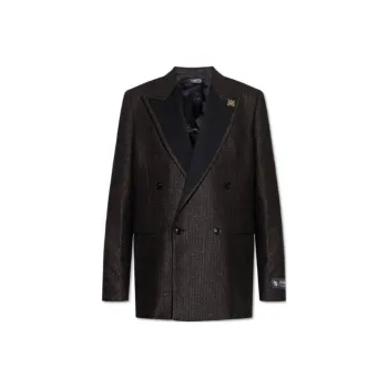 AMIRI Lurex Striped Double Breasted Blazer