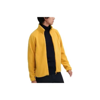 UNIQLO Velvet-feel Coat Unisex Light Yellow
