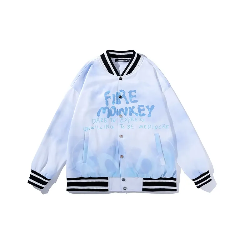 FireMonkey Baseball Jerseys Unisex White-0