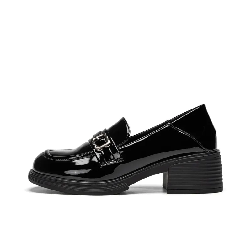 EXULL Q Loafers 5CM Women's Black-0