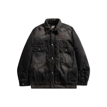JEFF HAMILTON Denim Jacket Unisex Dark Brown