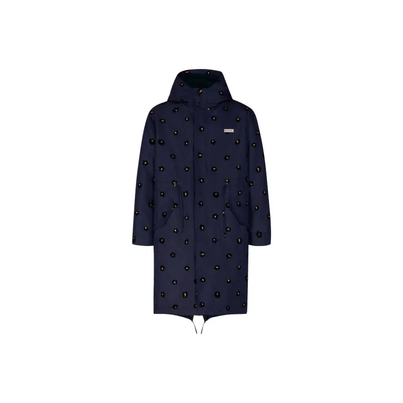 MARNI Draft Flower Hooded Parka Coat-0