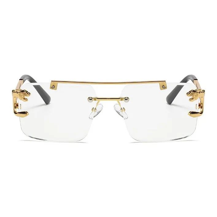 YUZHAOLIN Metal Square Sunglasses Unisex-3
