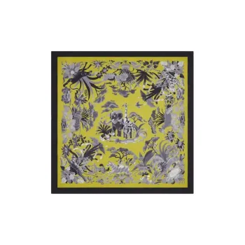 GUCCI Silk Scarves Unisex Yellow