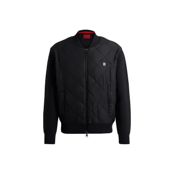 HUGO BOSS Logo appliqué Bomber Jacket