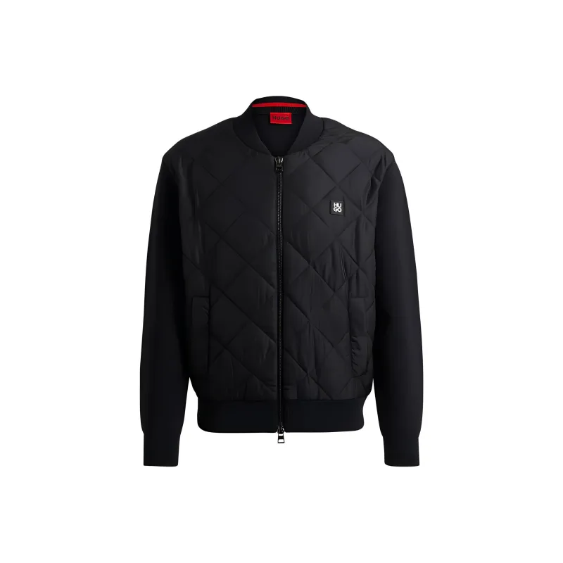 HUGO BOSS Logo appliqué Bomber Jacket-0