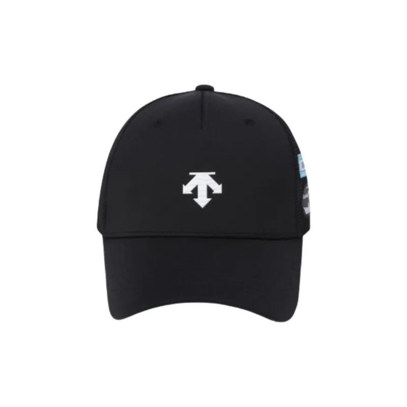 DESCENTE Polyester, Polyurethane Baseball Caps Unisex Black-1