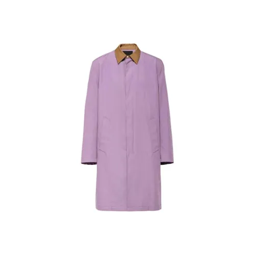 PRADA Cotton Raincoat Coats Men's Purple