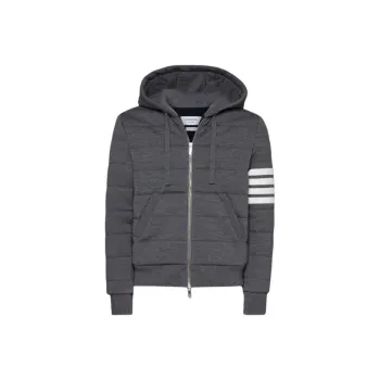 THOM BROWNE Striped Hooded Jacket