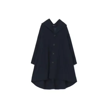 Yohji Yamamoto Cut out Collar Maxi Coat
